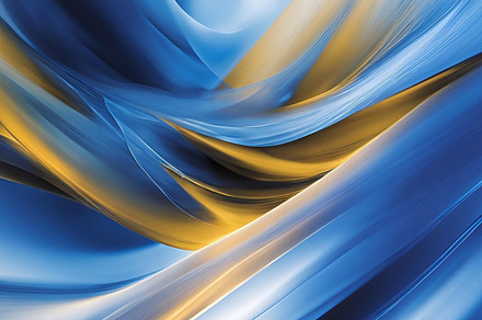 Curve, waves blue ,yellow abstract, an Abstract Photo by ComfortQ
