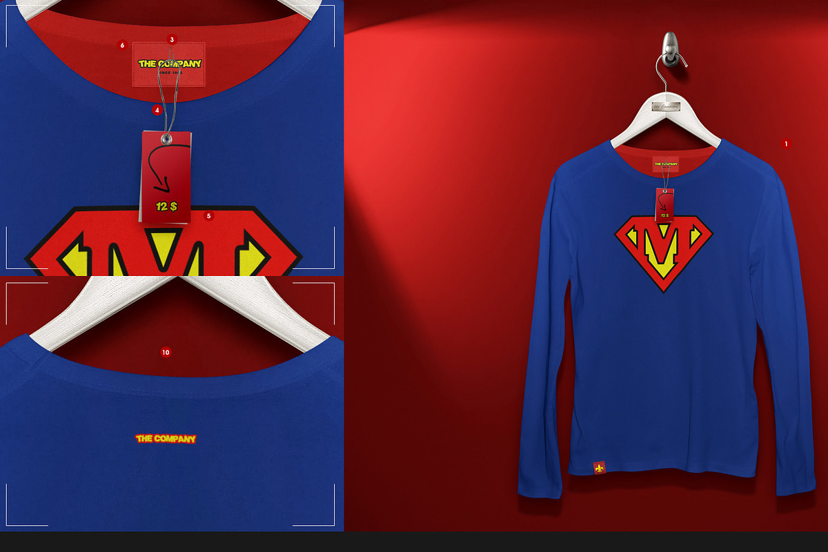 Longsleeve On 5 Stages Mock-up, a Hoody Mockup by Mocca Mockups Store (Photo 5 of 72)