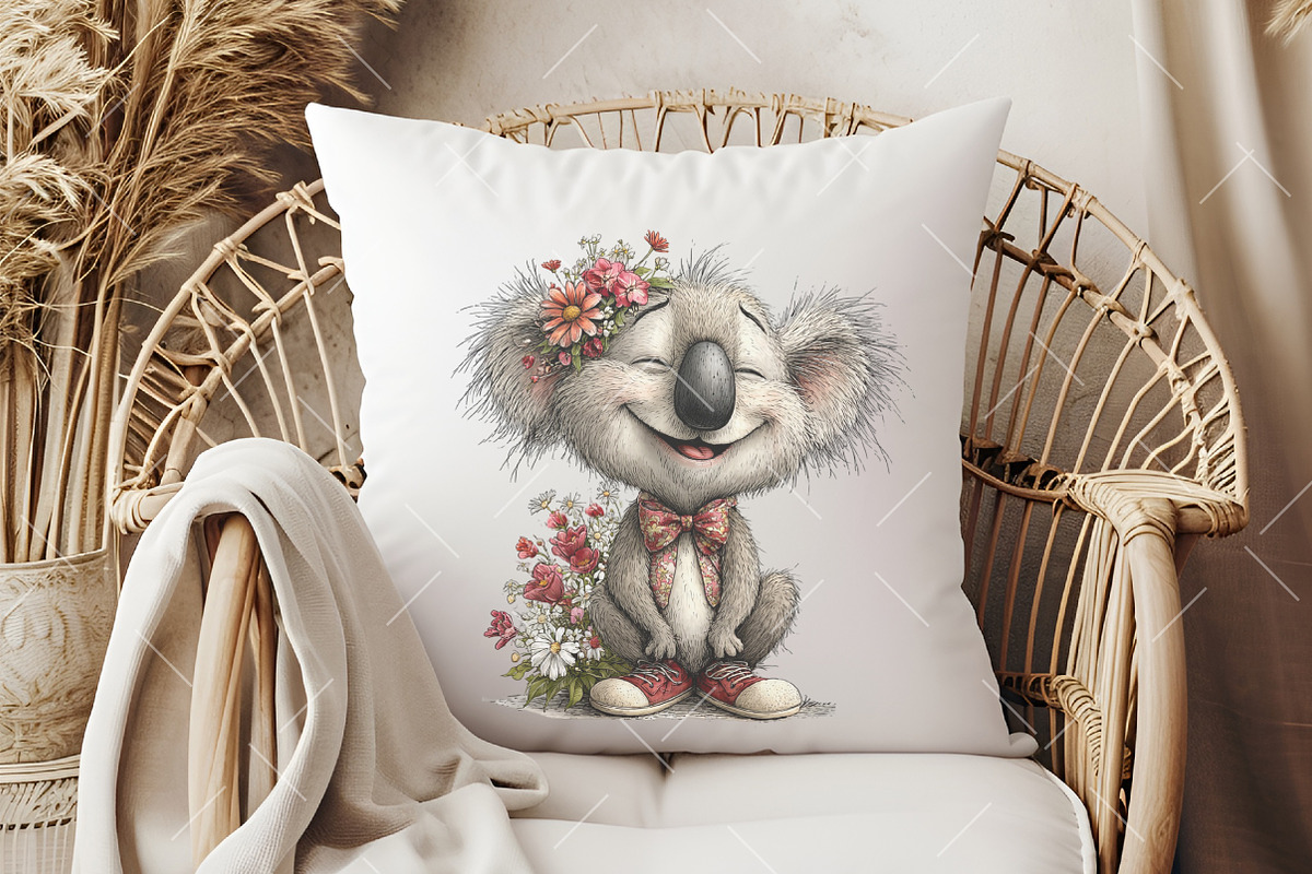 Whimsical Spring Koala Clipart, an Illustration by OK Design (Photo 5 of 6)