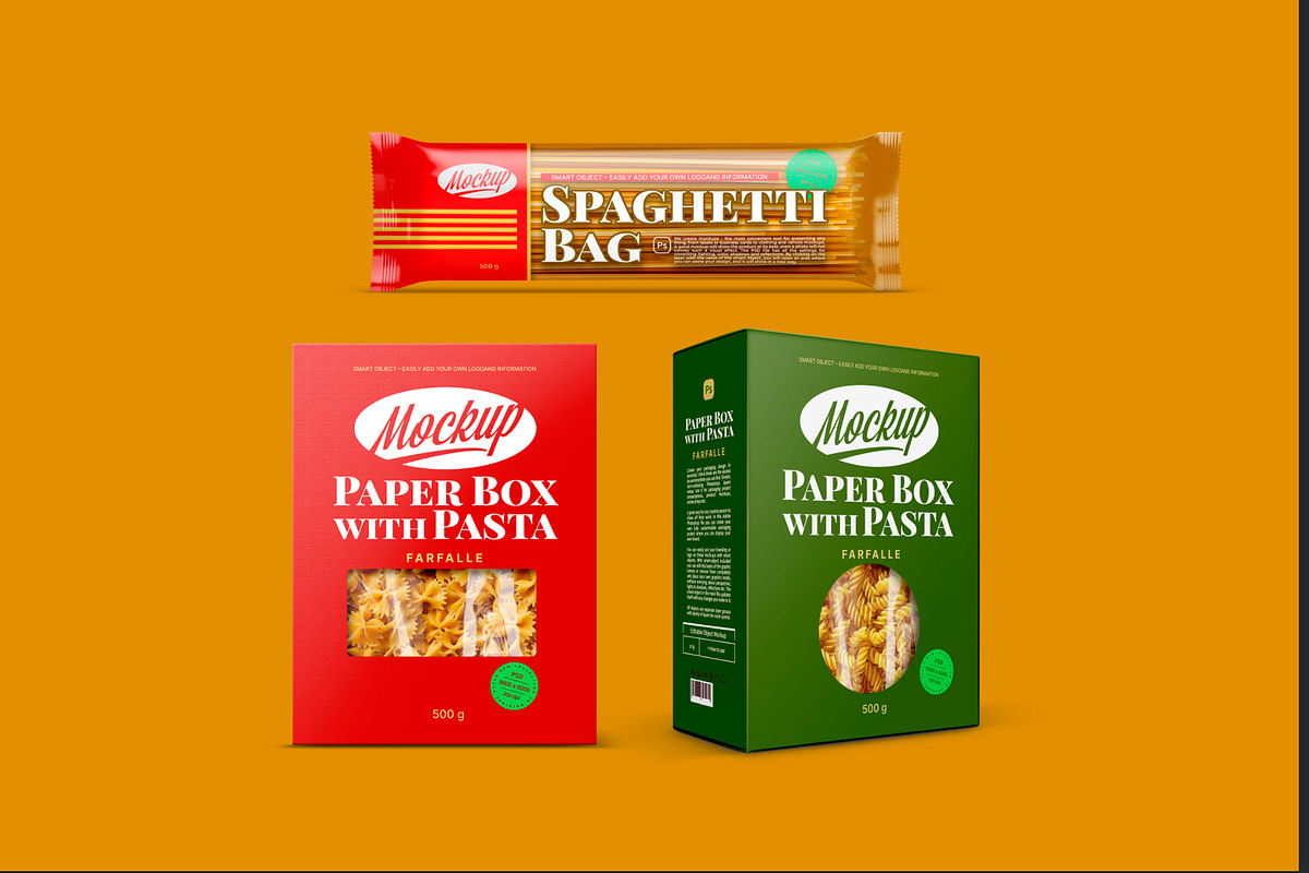 Pasta Mockup, a Packaging Mockup by Reformer Mockup (Photo 5 of 5)