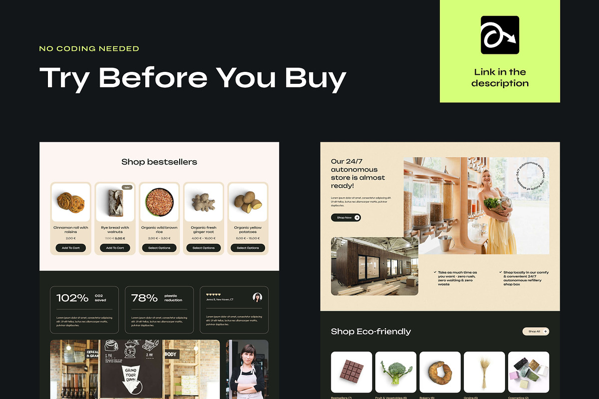 Zero Waste Shop Elementor Template, a WordPress Template by Awakened Templates (Photo 5 of 6)