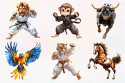 Martial Arts Animals Sublimation, an Illustration by Dream Creation (Thumbnail 4 of 6)