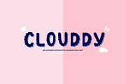 Clouddy font, a Handwritten Font by JJuta (Thumbnail 1 of 6)