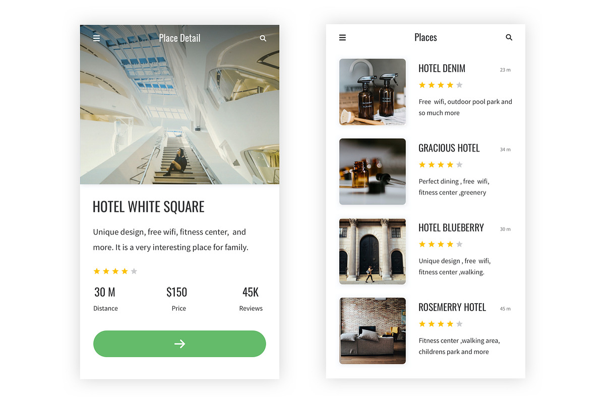 Finder - Place Finder Mobile App, an UI Kit Template by themelove (Photo 4 of 9)