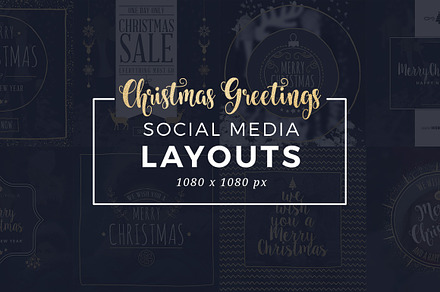 Christmas Social Media Layouts, a Templates & Theme by Medialoot