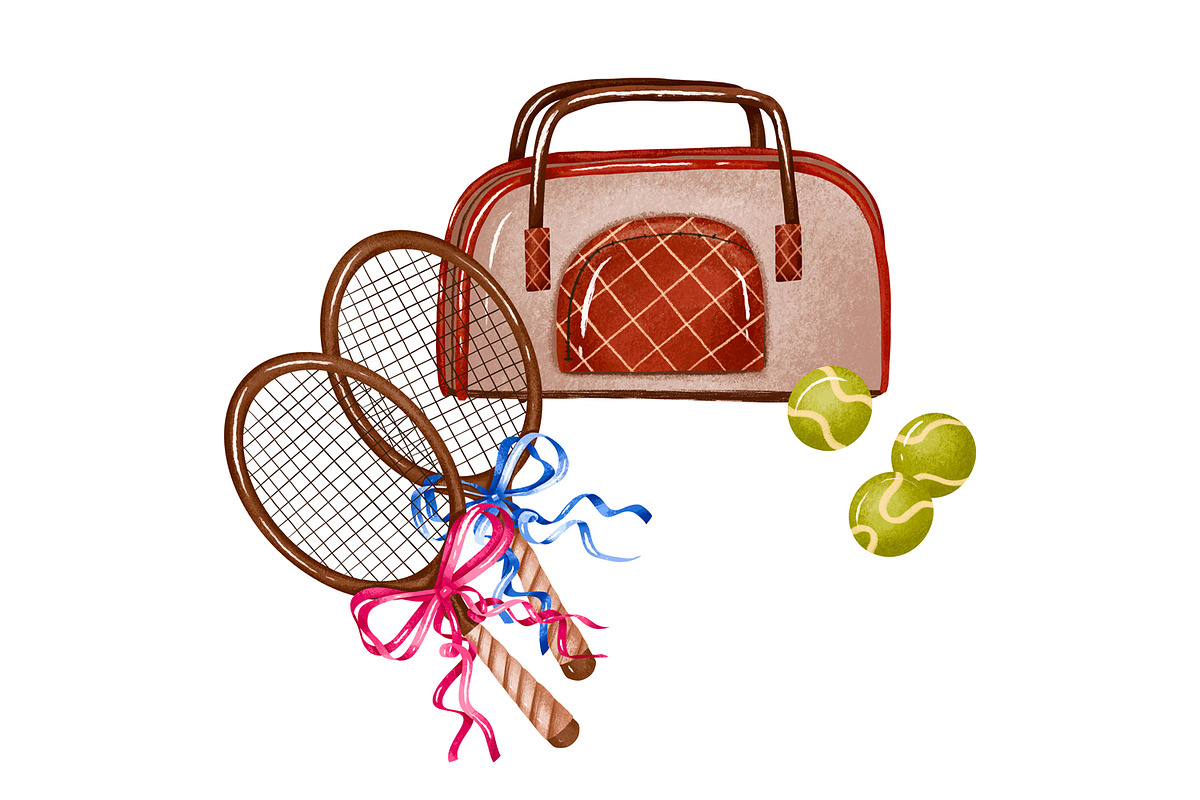 Hand Drawn Tennis Clipart Set, an Object Graphic by the_myro (Photo 5 of 13)