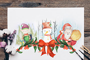 Christmas Cards Collectible Clipart, an Illustration by artemyst (Thumbnail 1 of 4)