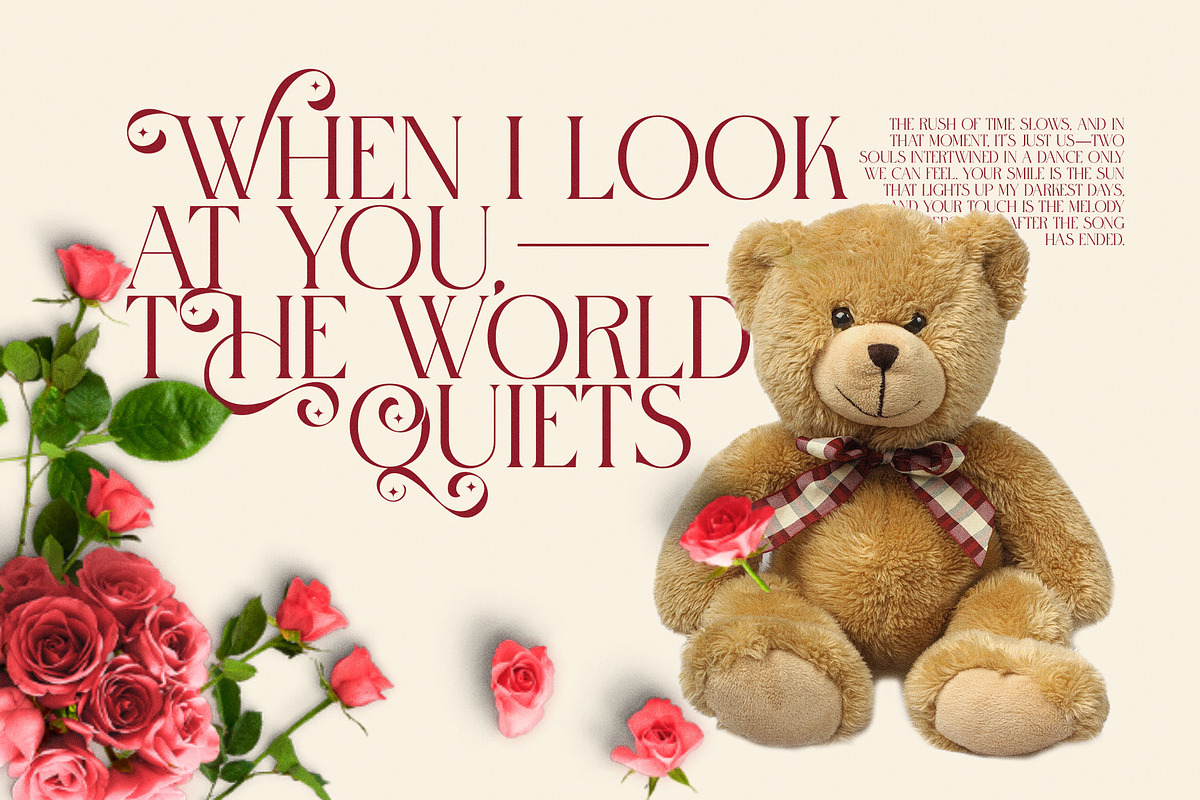Sweet Valentine Stylish Serif Font, a Serif Font by Perfectype (Photo 6 of 8)