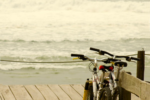 bikes on the beach
