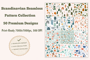 50 Scandinavian Seamless Pattern
