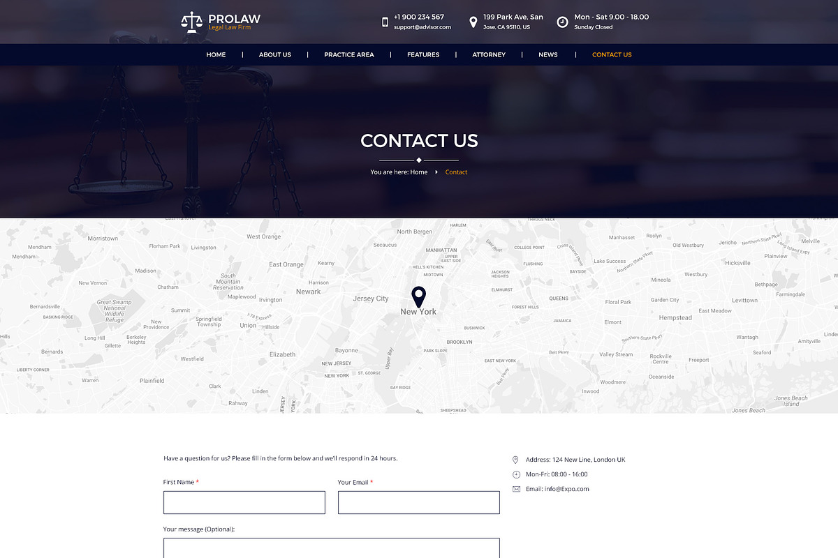Prolaw legal law firm psd template, a Websites & App Template by mine-tech (Photo 8 of 11)