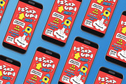 Red Cartoon Startup Party Flyer Set, a Flyer Template by Aiyari Graphic (Thumbnail 2 of 3)