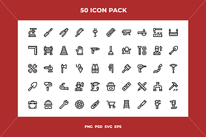 Repair tools icons, an Outline Icon by Wencory