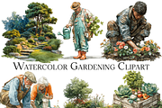 Watercolor Gardening Clipart, an Object Graphic by ArtisticTimberStudio (Thumbnail 2 of 2)