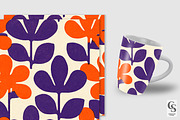 Bold Fall Retro Flower Digital Paper, a Pattern Graphic by Creative Store (Thumbnail 3 of 5)