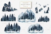 Winter Forest Mountain Gold, an Object Graphic by svetlanaARTdreams (Thumbnail 12 of 16)