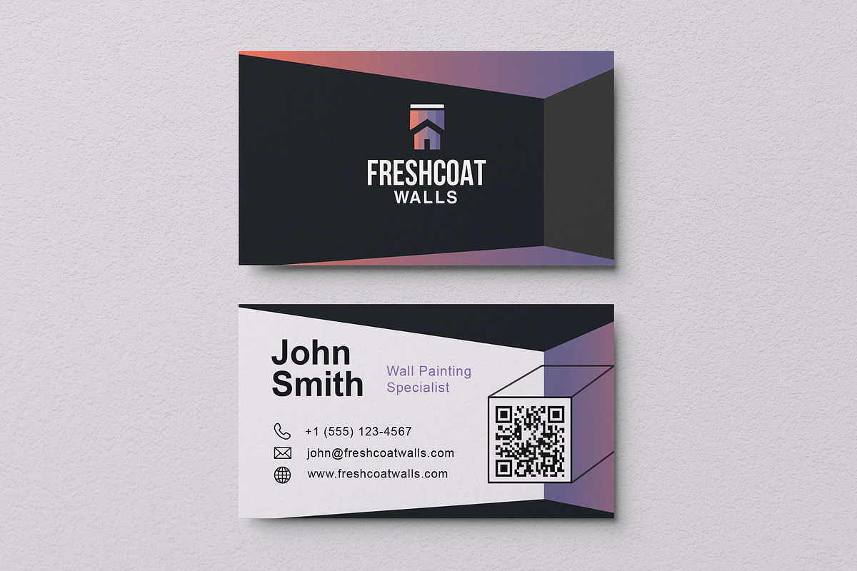 Minimal Painting Business Card, a Business Card Template by Trot (Photo 1 of 2)