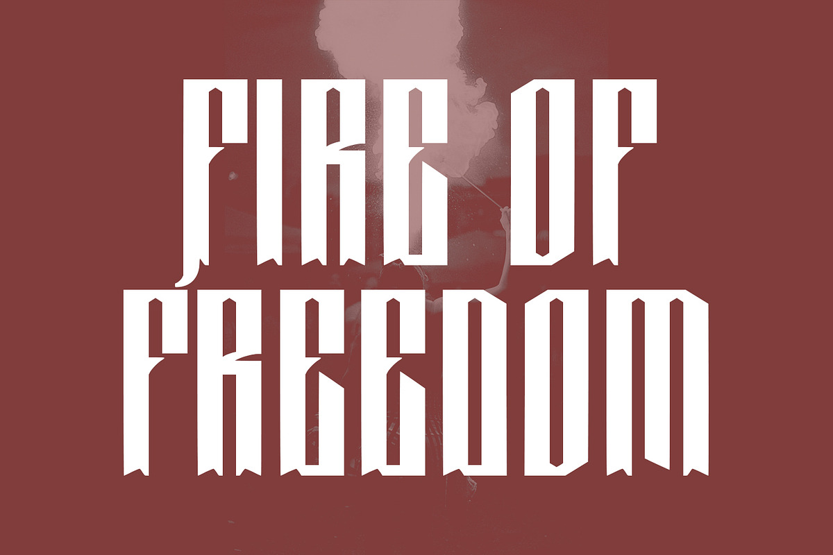 Xarztic Blackletter Display Typeface, a Blackletter Font by Maulana Creative (Photo 5 of 7)