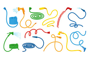 Garden watering hoses. Gardening, an Object Illustration by Valerie Bodnar