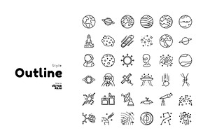 36 Space Icons