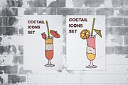 Cocktails doodle icons set, an Outline Icon by Gulnarart (Thumbnail 4 of 5)