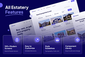 Estatery - Real Estate Web UI Kit