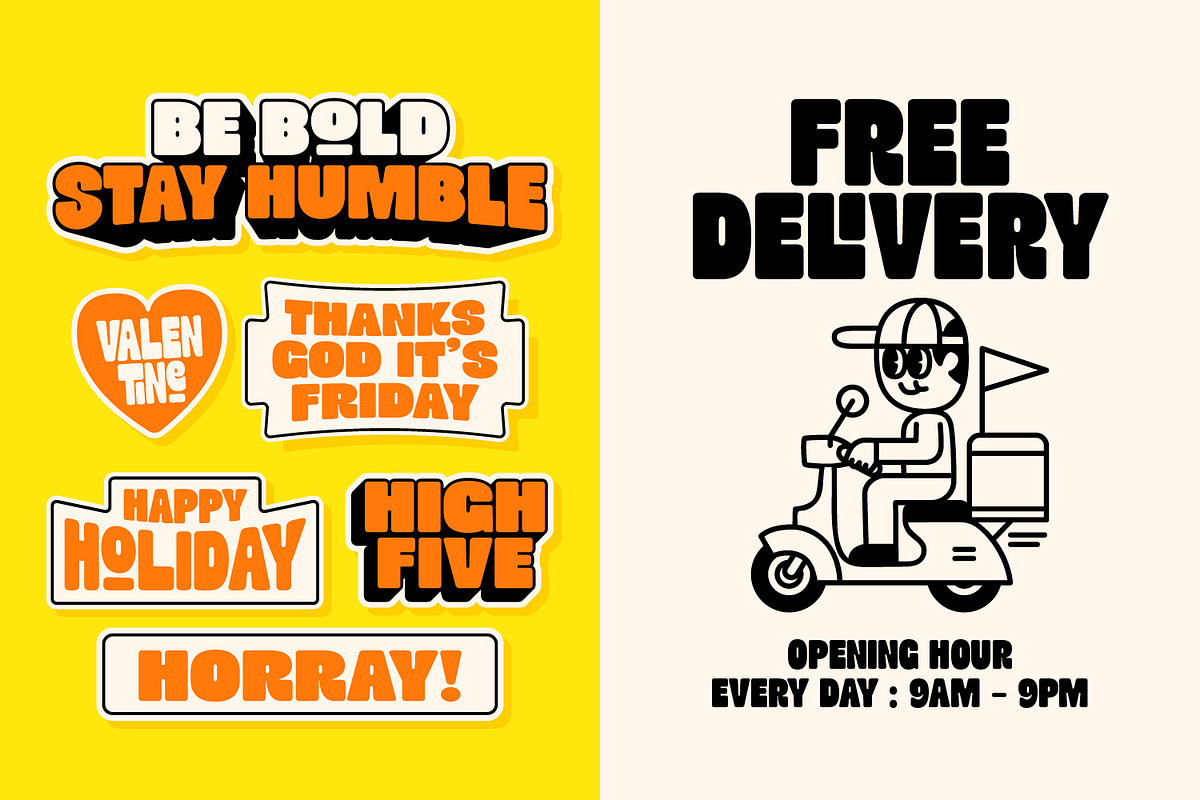 Groovezilla - Retro Bold Fonts, a Sans Serif Font by Dikas Studio (Photo 18 of 20)