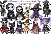 Halloween Gothic Voodoo Doll Clipart, a Seasonal Illustration by CitraGraphics (Thumbnail 1 of 7)