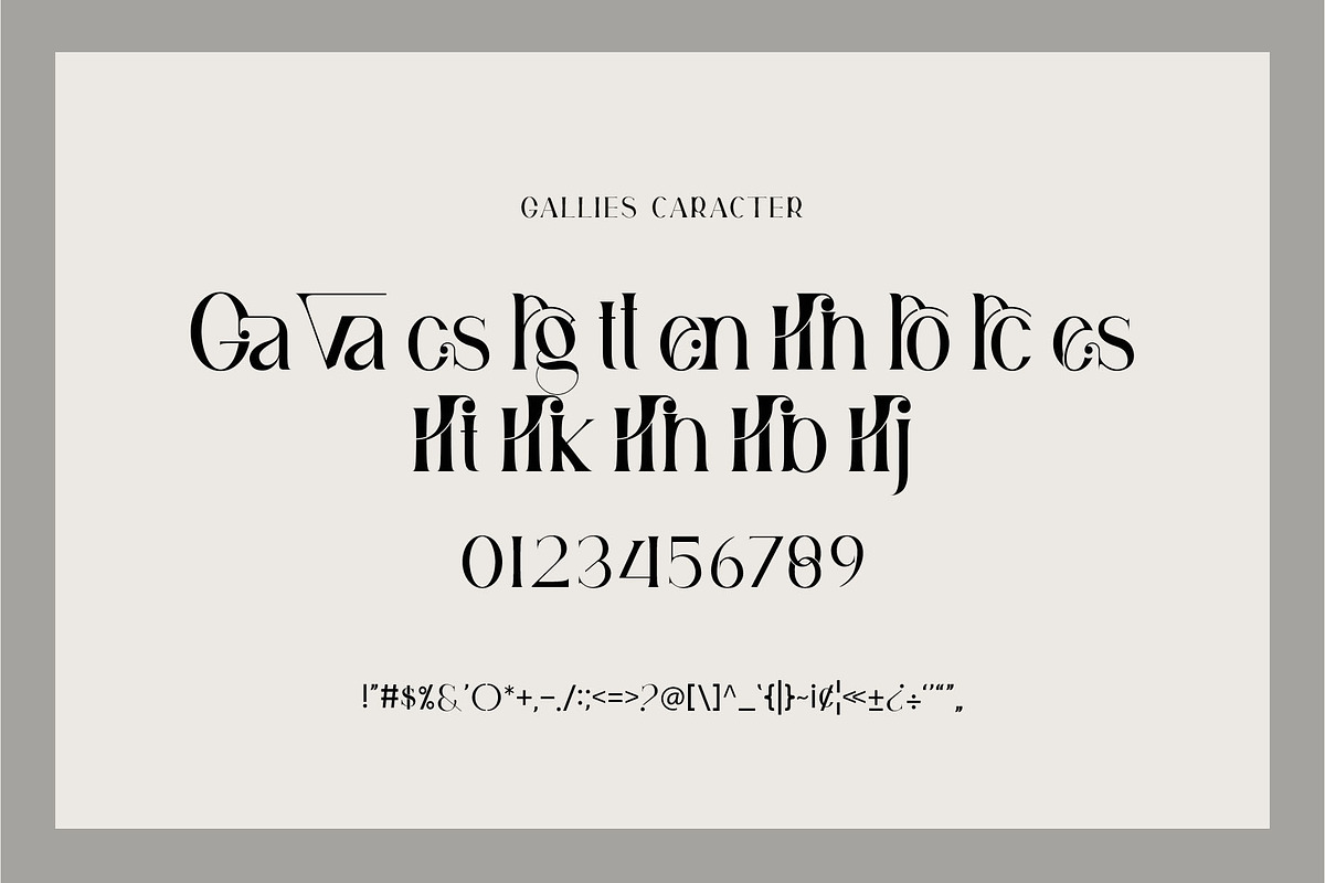 Gallies Ligature Serif Typeface, a Serif Font by Humaira_std (Photo 7 of 9)