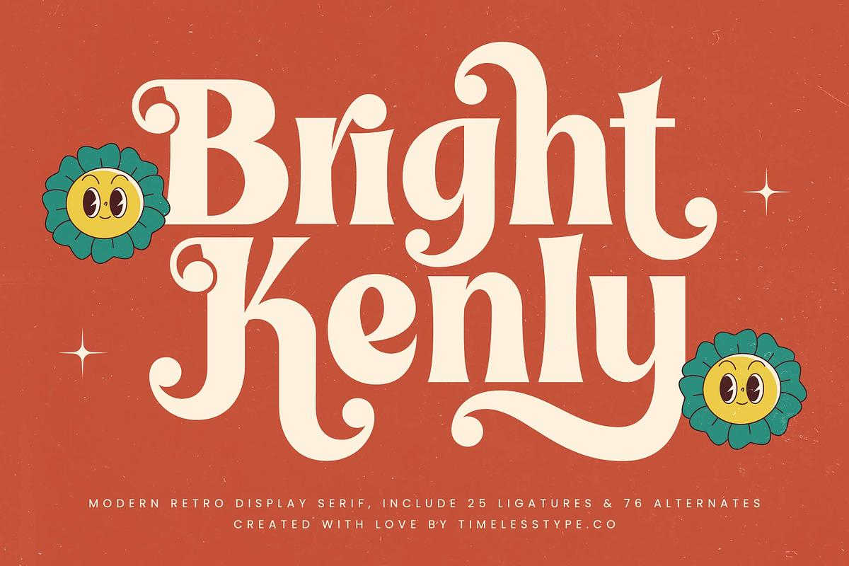 Bright Kenly Modern Retro Serif, a Serif Font by timelesstype.co (Photo 1 of 20)