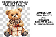 Christmas Teddy Bear Clipart, an Illustration by Craft Nest (Thumbnail 3 of 6)