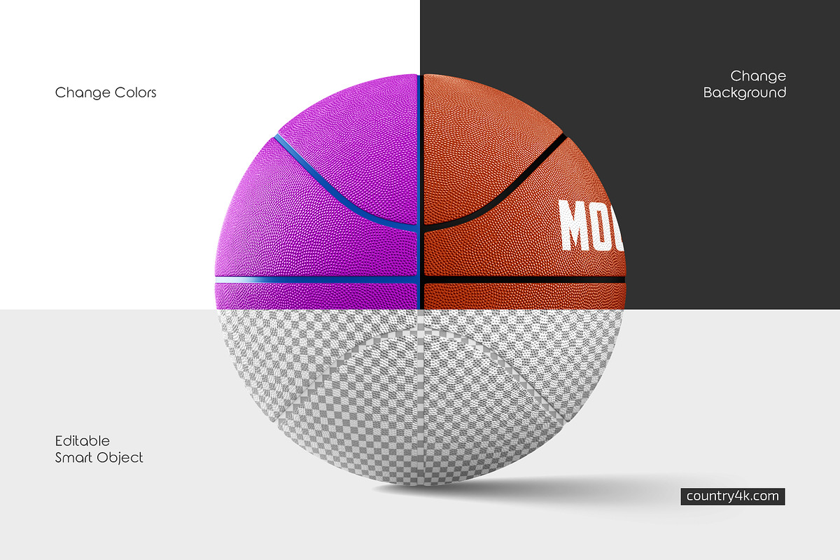 Basketball Ball Mockup Set, a Product Mockup by Country4k (Photo 2 of 4)