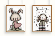 Whimsical Valentine Bunny Clipart, an Illustration by RobertsArt (Thumbnail 4 of 7)