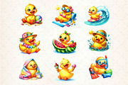 Cute Summer Rubber Duck Clipart, an Illustration by Dream Creation (Thumbnail 4 of 4)