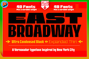 East Broadway, a NYC type., a Sans Serif Font by Tipos Pereira (Thumbnail 1 of 14)