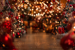 Christmas Lights Digital Backdrop