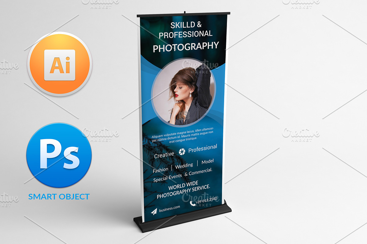 Creative Roll up Banner Multi use, a Poster Template by Shishir Khan (Photo 3 of 4)