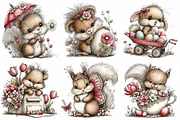 Whimsical Easter Squirrel Clipart, an Illustration by Daily.Designs (Thumbnail 6 of 8)