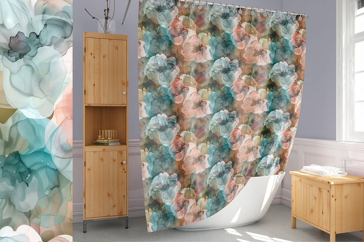 Watercolor flowers seamless patterns, a Pattern Graphic by OliaMuseDesign (Photo 3 of 7)