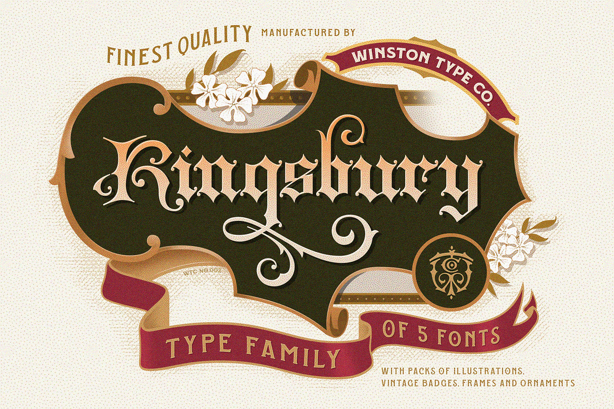 WT Kingsbury Font Bundle