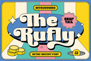 The Rufly - Retro Font, a Sans Serif Font by Graptail
