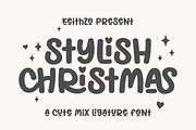 Stylish Christmas - Ligatures Font, a Handwritten Font by Keithzo (Thumbnail 1 of 9)