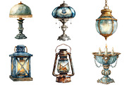 Vintage Lantern & Candle Clipart PNG, an Illustration by Pixels.Craft (Thumbnail 4 of 8)