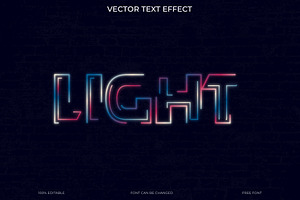 Cyberpunk Outline Light Text Effect
