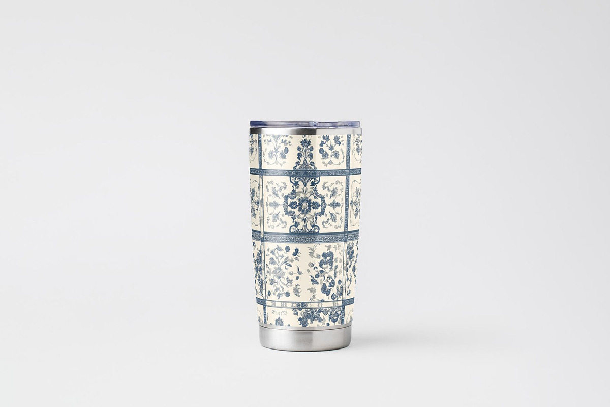 12 Persia's Blue Mosaic Patterns, a Pattern Graphic by Inknfolly (Photo 4 of 7)