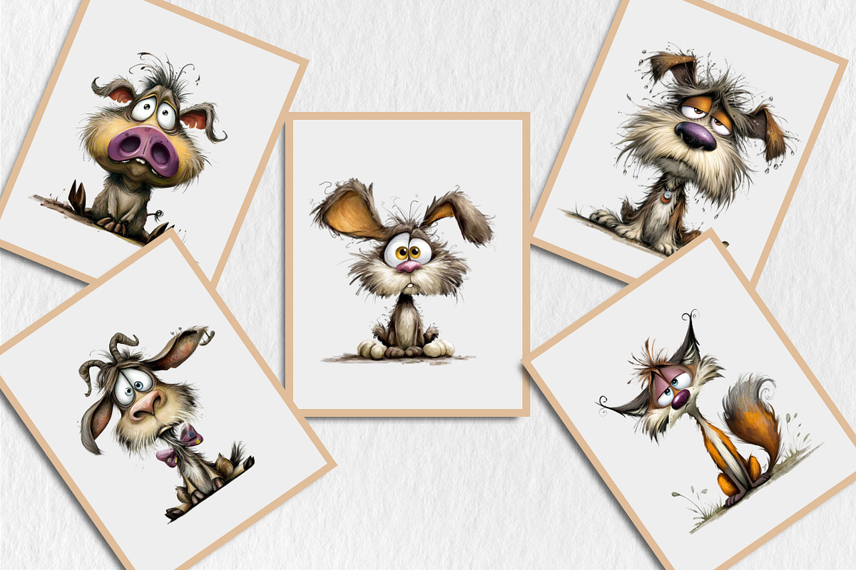 Whimsical Quirky Animal Clipart, an Illustration by Rose Art (Photo 6 of 7)