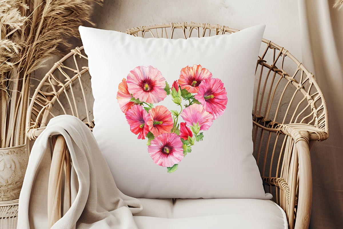 Watercolor Hollyhock Clipart, an Illustration by Libby Wishes (Photo 11 of 12)