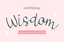 Wisdom is a handwritten script font