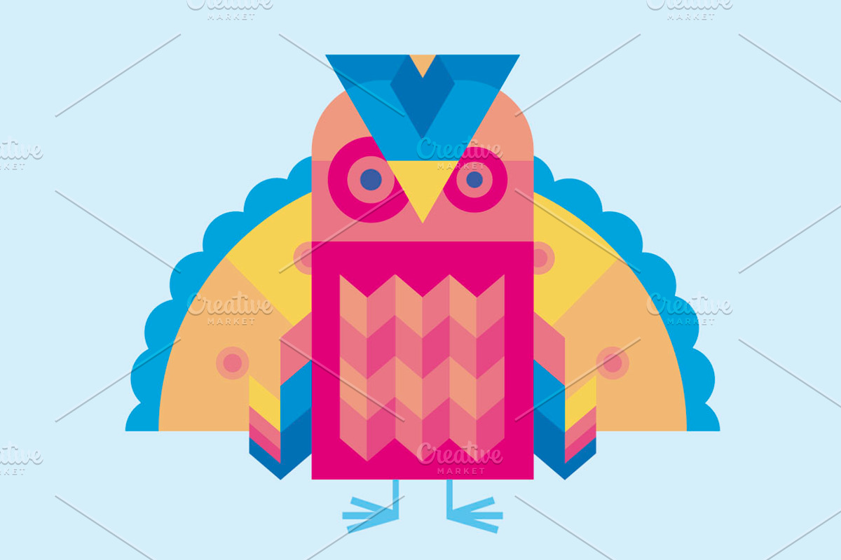 Colorful Party Bird, an Illustration by Do2design