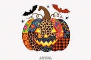 Patchwork Pumpkin Png Halloween Png, an Illustration by SinaCreation (Thumbnail 1 of 7)